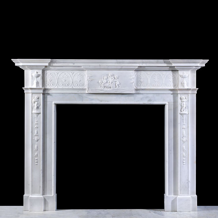 George III Statuary Marble Chimneypiece 