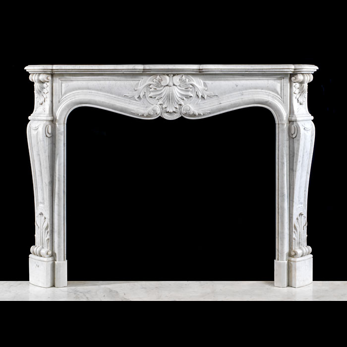 Carrara Marble Rococo Chimneypiece