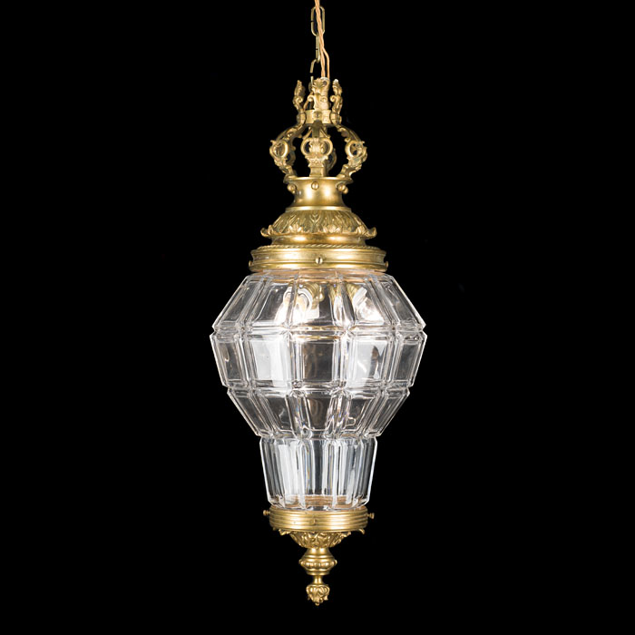 Large Versailles Gilt Brass Ceiling Lantern 