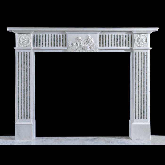A Statuary Marble Neo Classical Chimneypiece