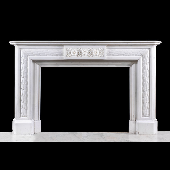 Belgian Statuary Marble Fireplace 