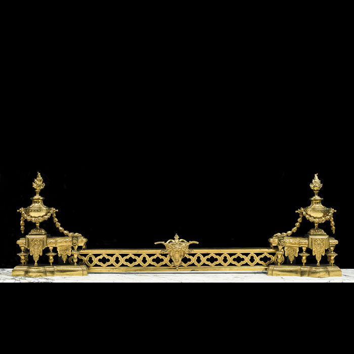 Antique Gilt Brass French Fender 