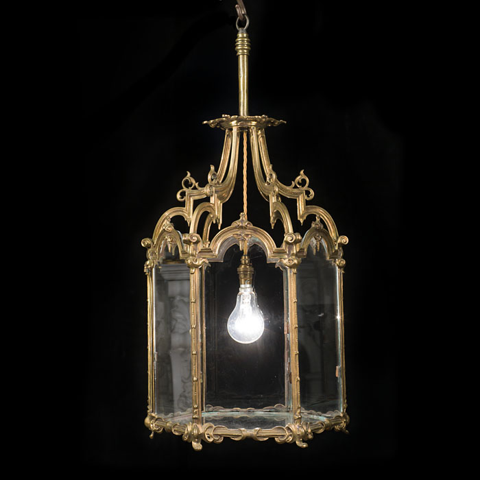 Large and Grand Brass Regency Hall Lantern 