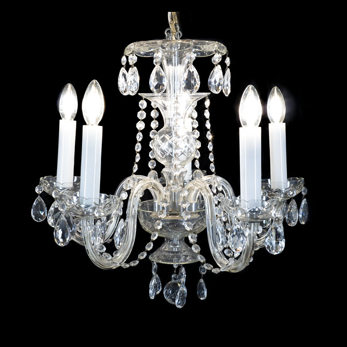 Small Cut Glass Regency Style Chandelier 