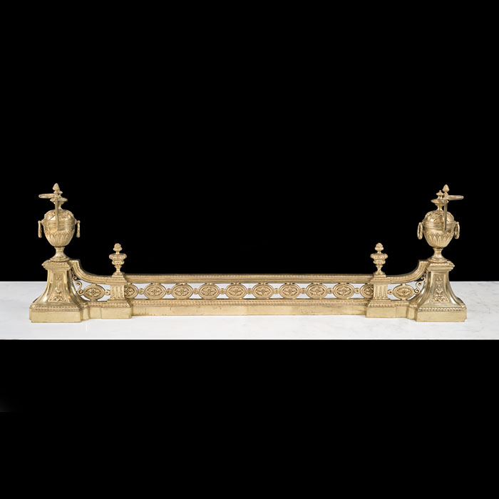 Ornate Gilt Brass French Chenet 