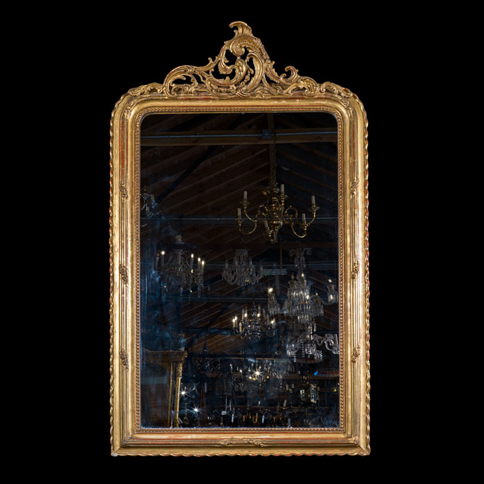 French Overmantel Rococo Mirror 