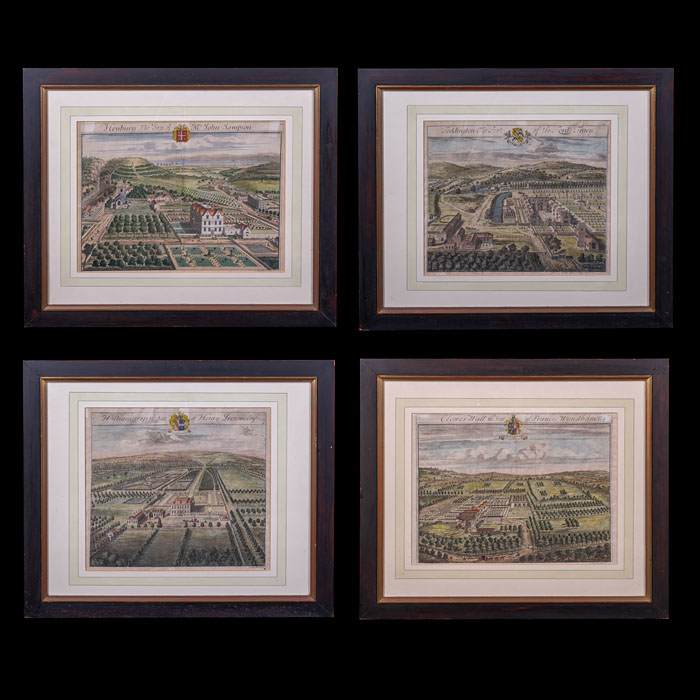 Set of Four Engravings by Johannes Kip 