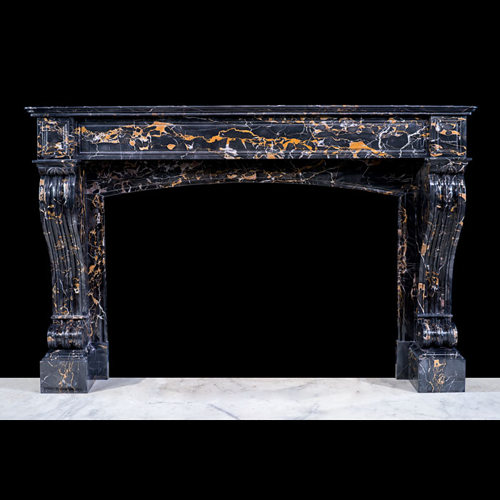 French Empire Portoro Marble Chimneypiece 