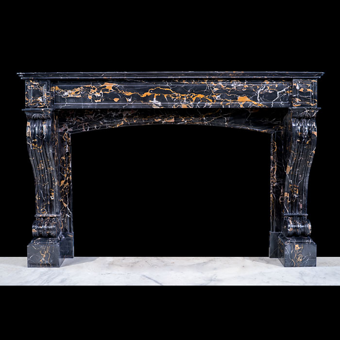 French Empire Portoro Marble Chimneypiece 