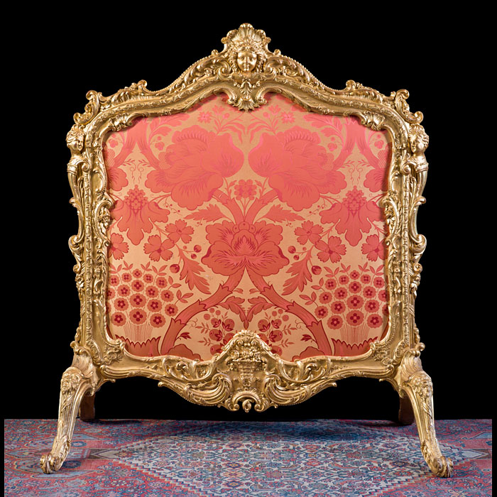 Enormous French Giltwood Rococo Firescreen 