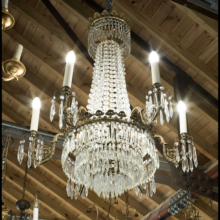 Fine Victorian Tent and Waterfall Chandelier