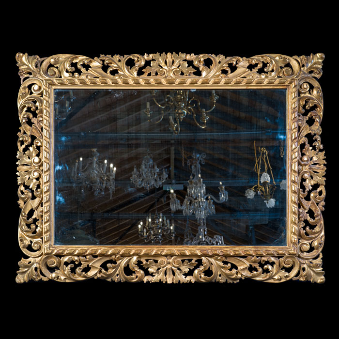 Florentine Giltwood Acanthus Wall Mirror 