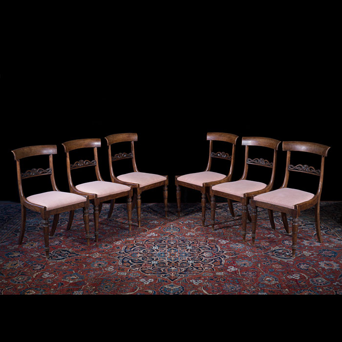 A Set of Six William IV Simulated Rosewood Dining Chairs