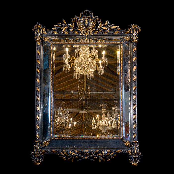  Napoleon III Ebonised and Parcel Gilt Mirror 