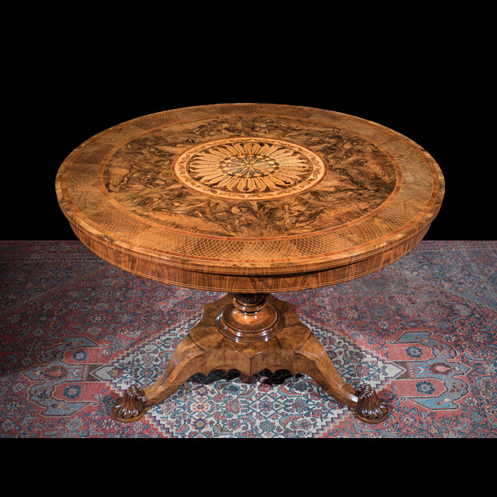 Fine Marquetry Italian Centre Table 