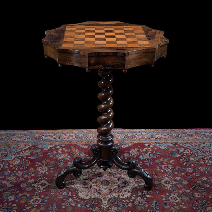  19th Century Rosewood Games or Side Table 