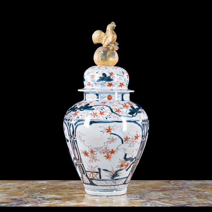 Fine and Early Japanese Baluster Vase and Cover 