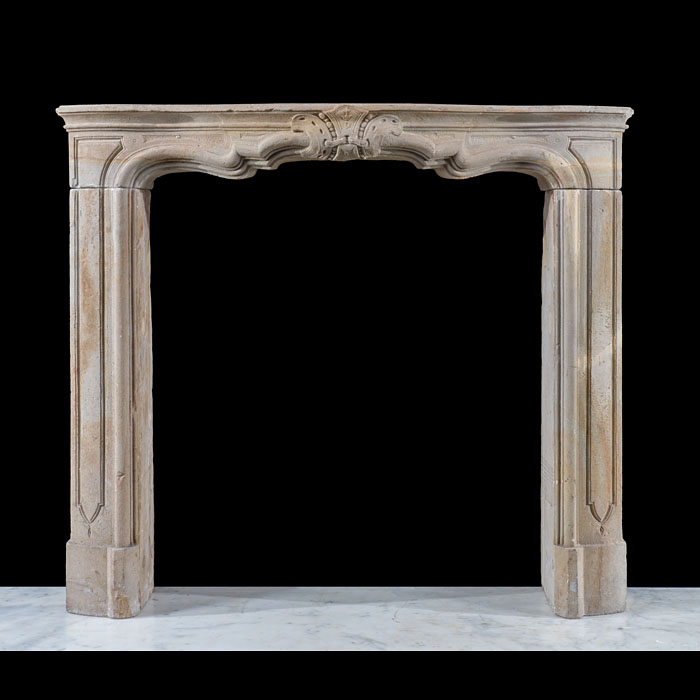 Small and Beautiful Louis XIV Baroque Fireplace in Stone 