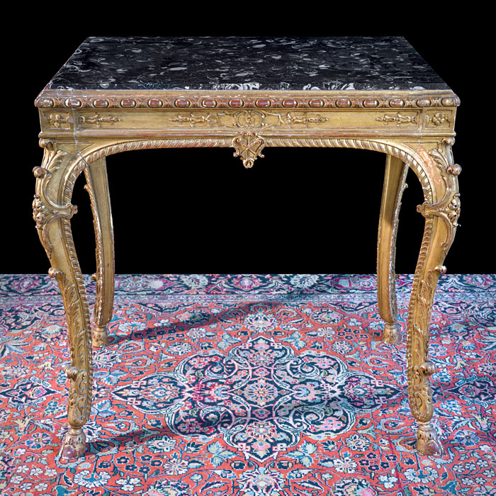 A Fine Régence Giltwood and Marble Centre Table 