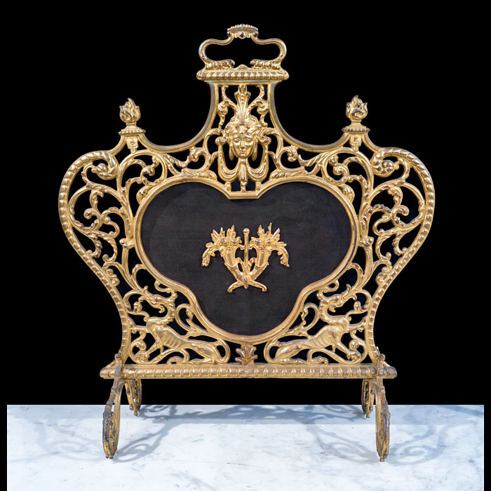 French Renaissance Revival Gilded Firescreen 