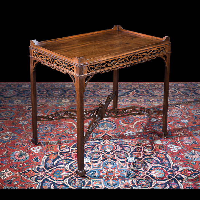 A Fine George III Mahogany Chippendale style Silver Table