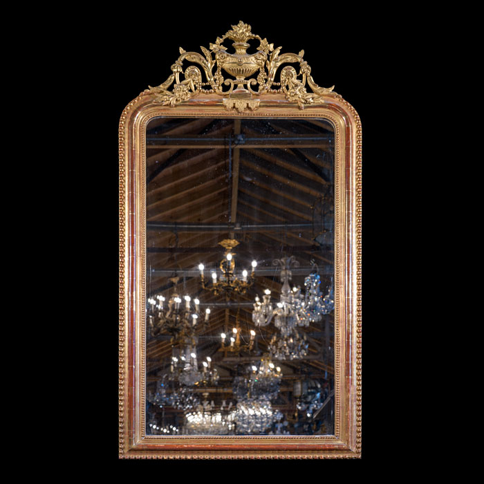 A 19th Century French Gilt Gesso Overmantle Mirror