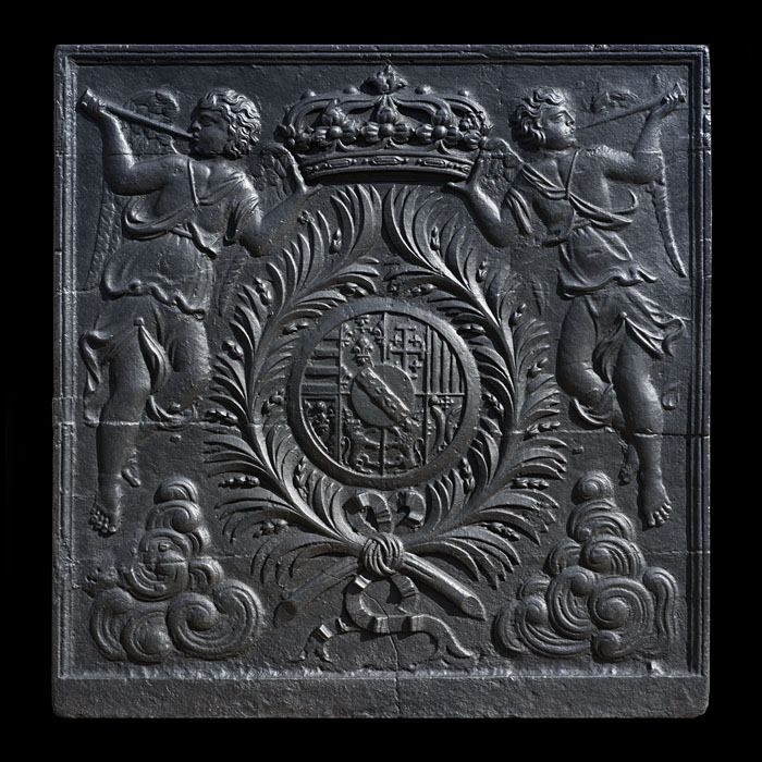 Large Heraldic Cast Iron Fireback 