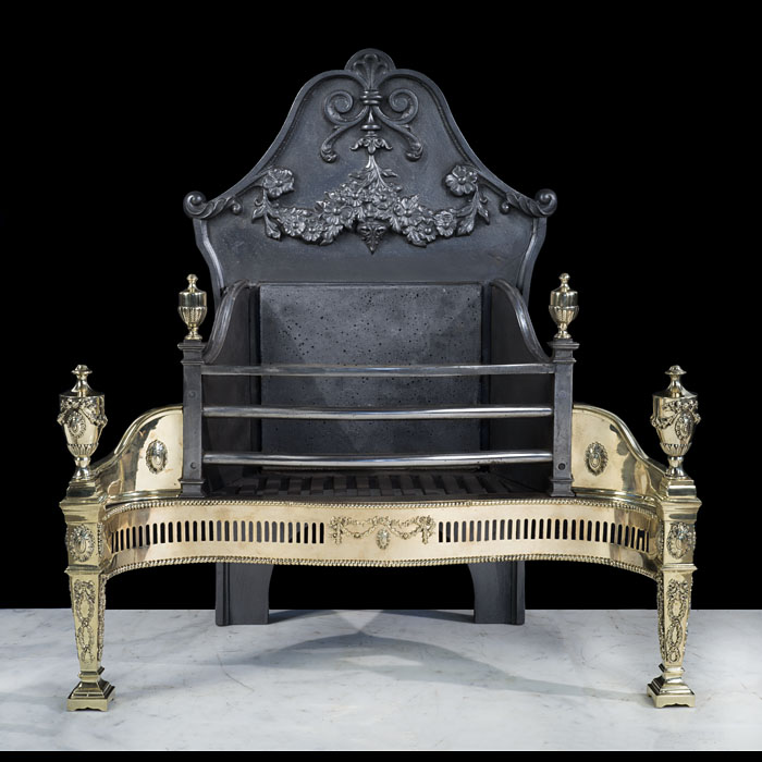Thomas Elsley Ornate Fire Basket with Brass