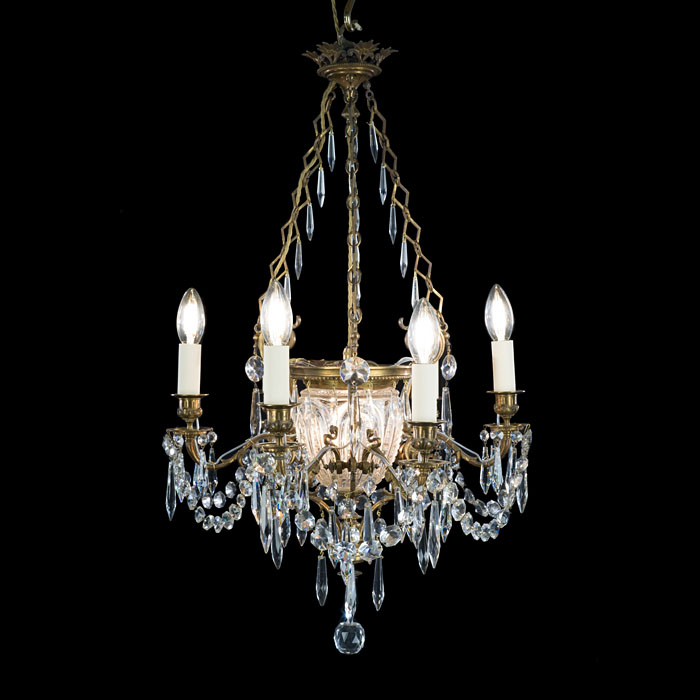 Fine Victorian Six Branch Chandelier 