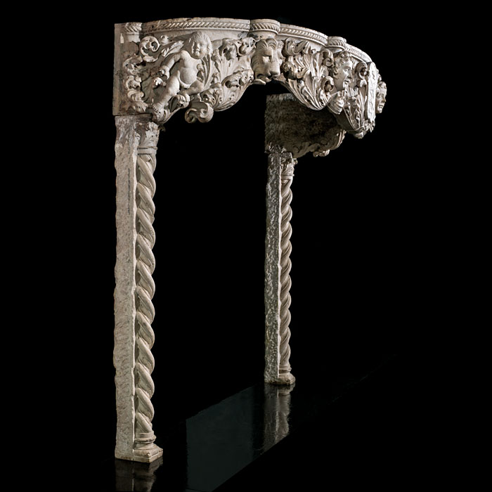 A Rare 15th Century Venetian Chimneypiece 
