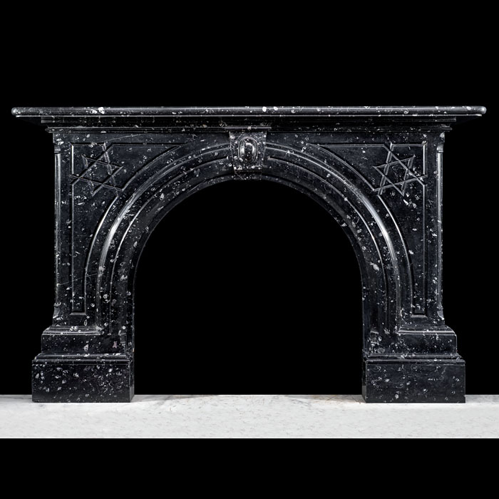 Large Kilkenny Marble Victorian Arched Fireplace 