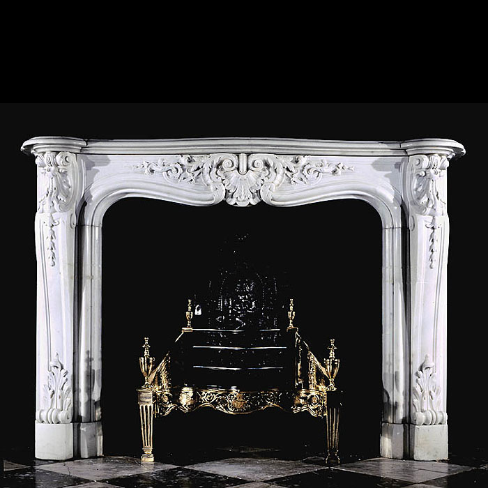  Motcomb Grange Rococo Revival Statuary Marbel fireplace    