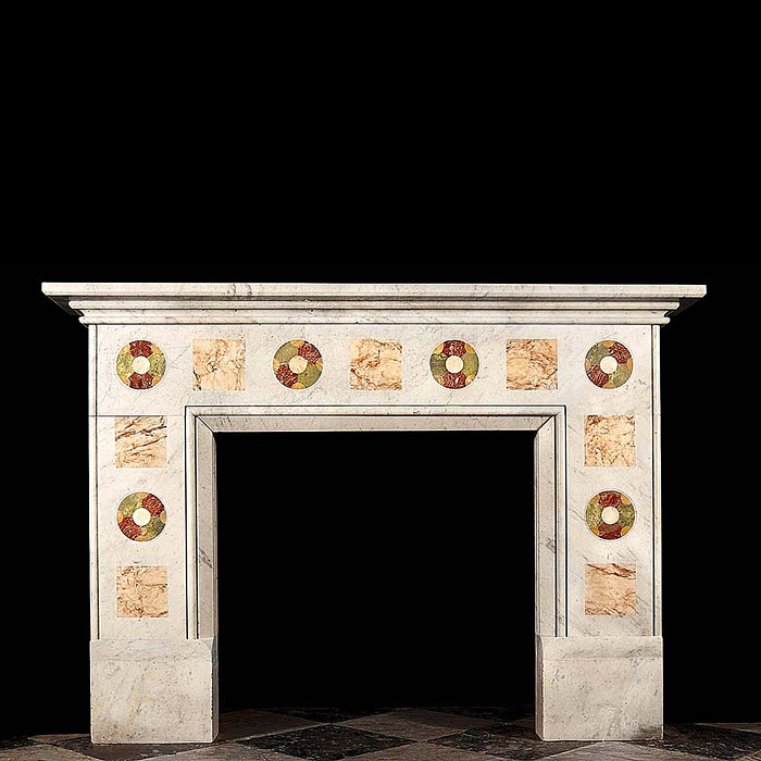 A specimen marble Arts & Crafts antique chimneypiece 