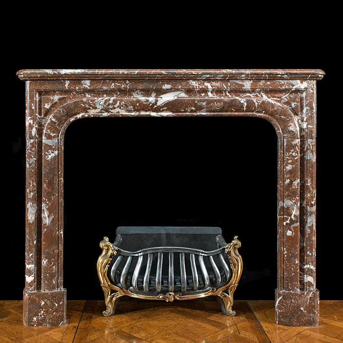 A Small Louis XIV Rouge Royale Fireplace