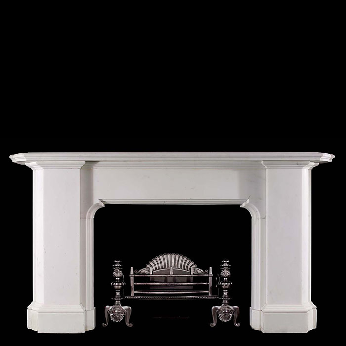 An Elegant Statuary Marble Regency Mantel