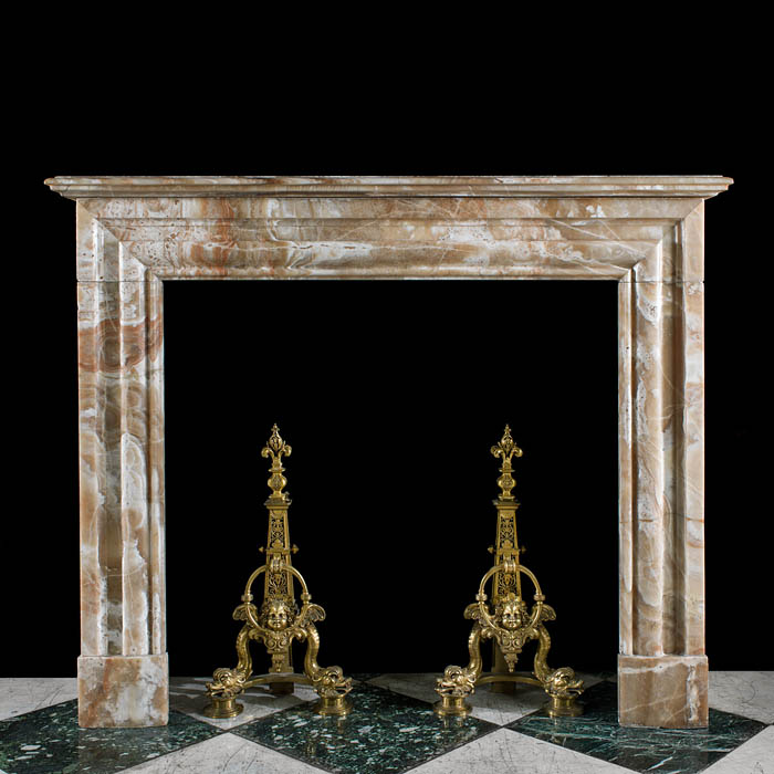 A Louis XVI style Cippolino Africano Marble Antique Fireplace Surround