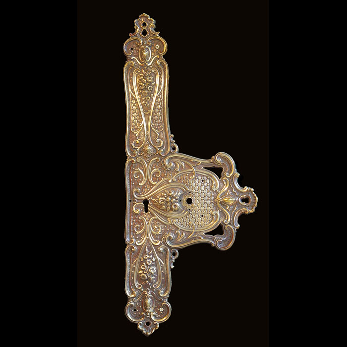 A Louis XV Style Cast Brass Door Plate 
