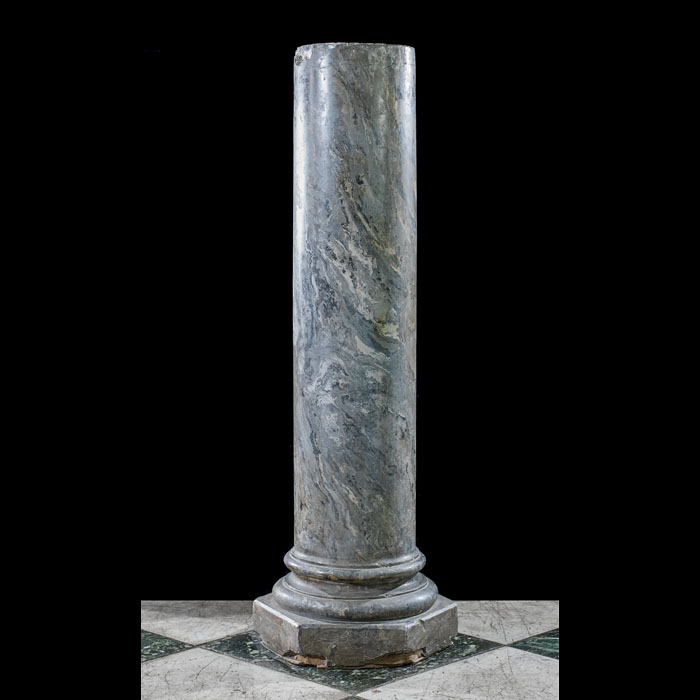 A tall Scagliola column plinth 