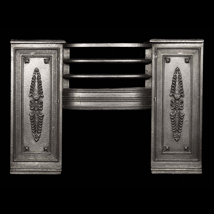 Late Regency antique cast iron hob grate    