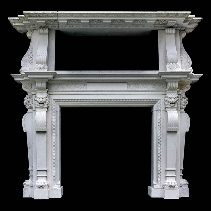  A 20th century replica of an Italian Renaissance chimneypiece   