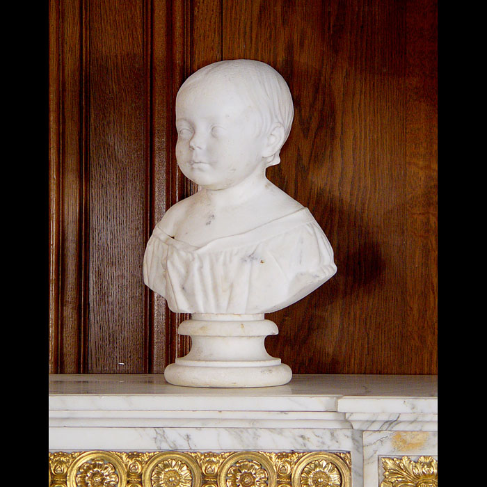 A Victorian Marble Bust of a Child