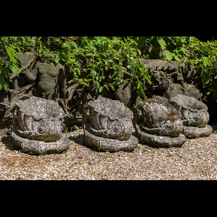 A Cornucopia Style Set of Four Stone Bowls