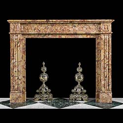A French Breche D'Aleppe Fireplace Mantel