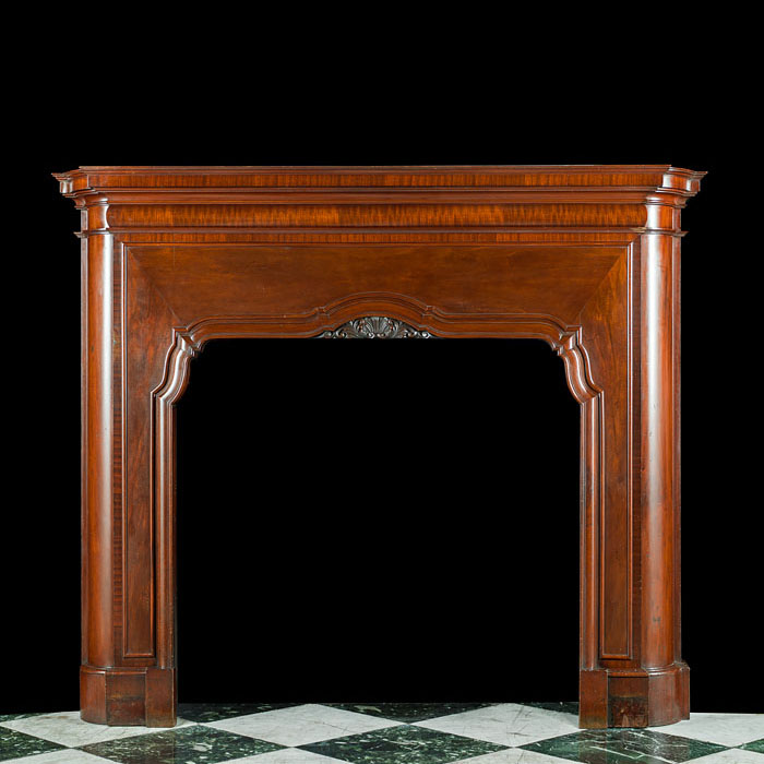 An Art Deco Mahogany Fireplace Surround


